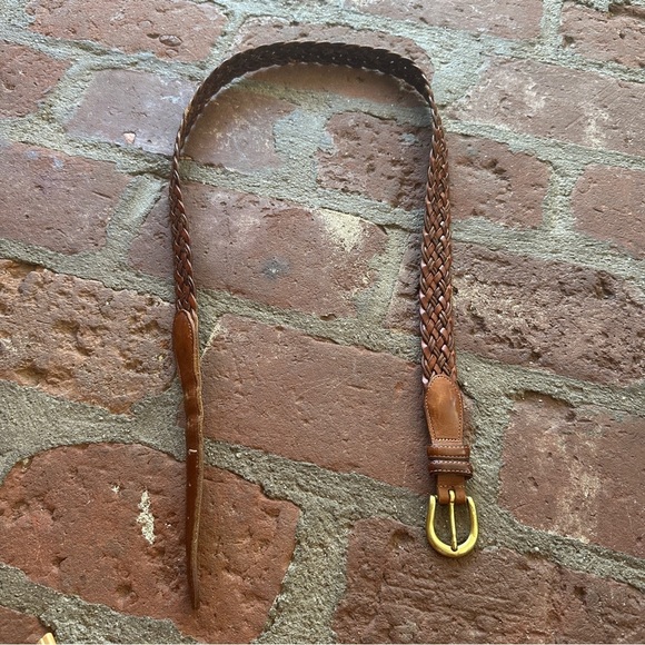 Vintage Coach Men's British Tan 3850 Braided Woven Leather Belt size 36 90cm - Picture 15 of 15